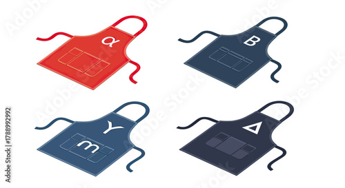 Colorful Shopping Tags with Letters and Strings.