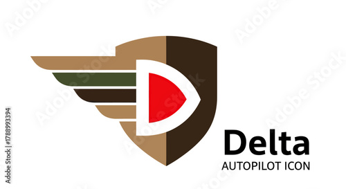 Delta Autopilot Icon Logo Design.