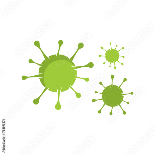 bacteria or virus logo vector icon illustration