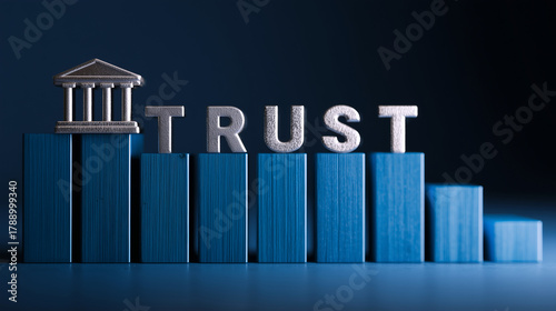 Declining Trust in Institutions Falling Confidence Public Trust Crisis Concept