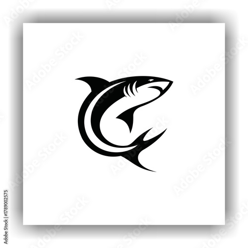 shark, vector, illustration, cute, black, abstract, modern, design, icon, animal, fish, sea, ocean, graphic, simple, minimal, minimalist, cartoon, character, symbol, art, wildlife, marine, water, flat