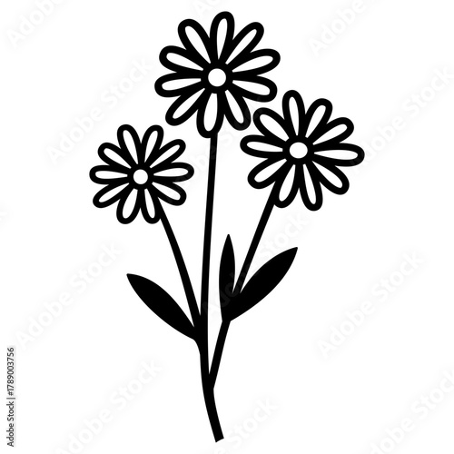 set of vector flowers