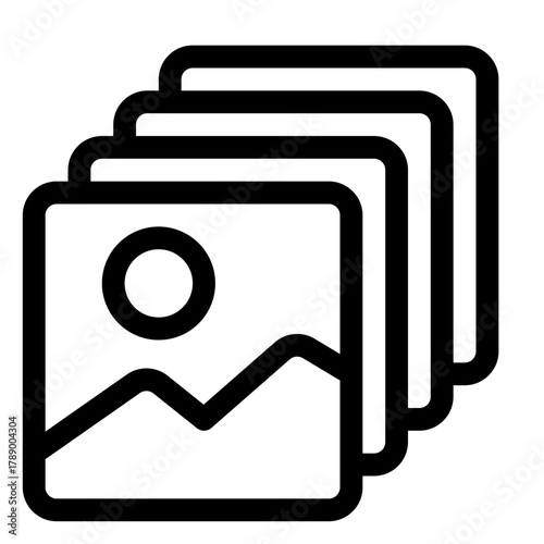 Stack of pictures icon