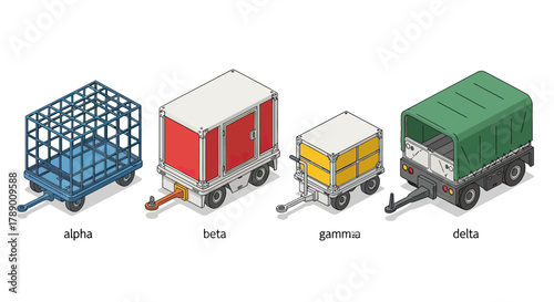 Set of Four Different Model Toy Trains.