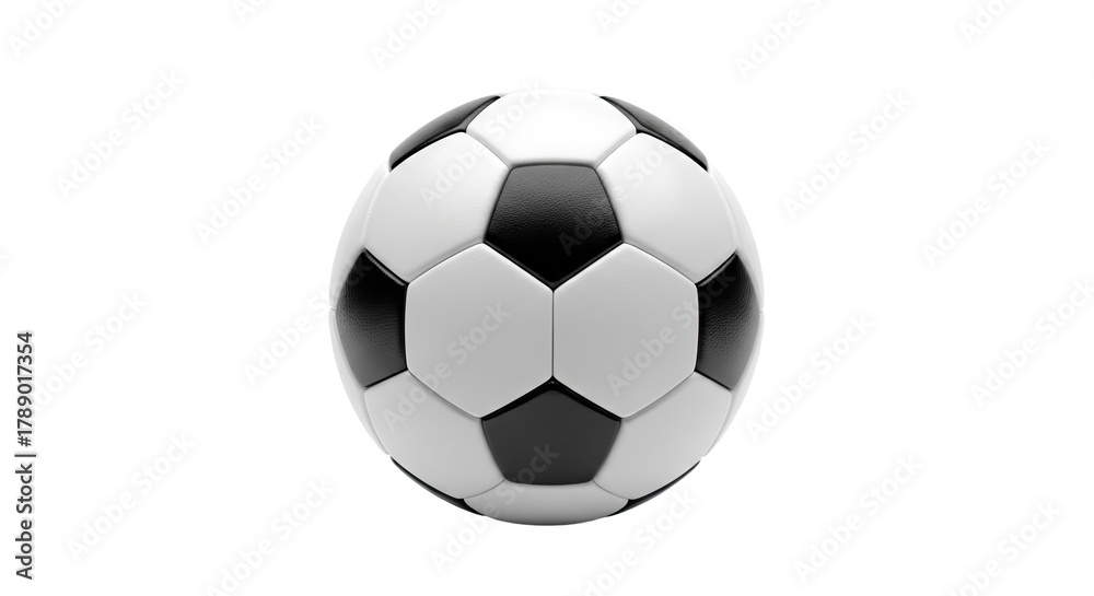 Fototapeta premium Classic Black and White Soccer Ball for Sports and Recreation 5.