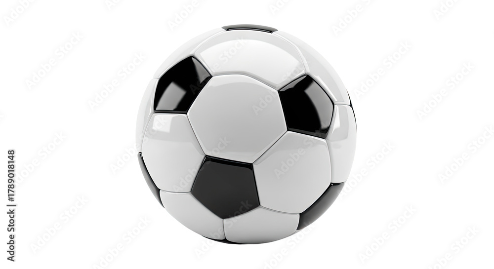 Obraz premium Classic Black and White Soccer Ball for Sports and Recreation 13.