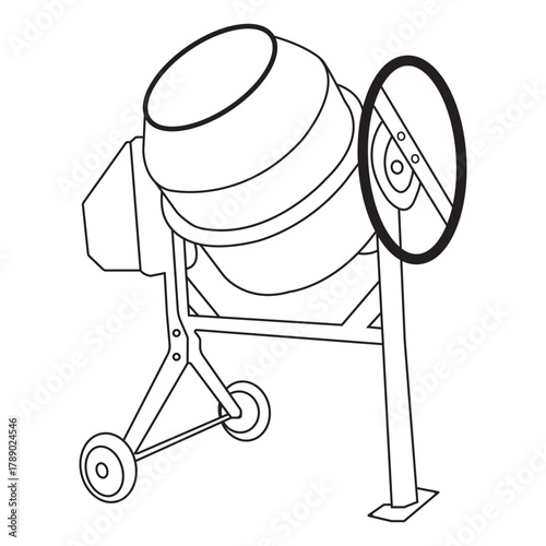 Cement and concrete mixer machine