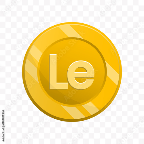 Cartoon Gradient Lesotho Loti Currency Coin Money Sign Icon