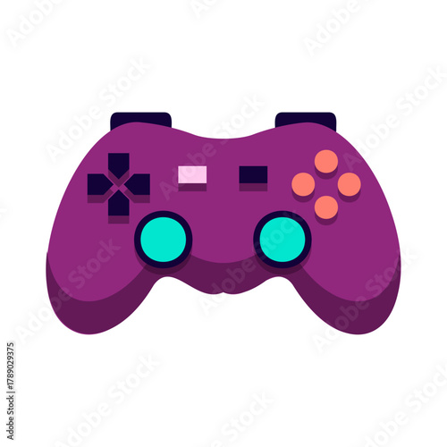 Retro Gaming Purple Video Game Controller for Entertainment and Fun