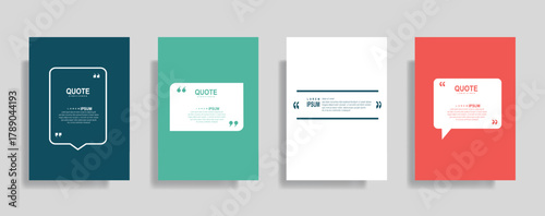 Stylish quote templates for social media branding with colorful backgrounds for presentations and marketing promotions to inspire your audience