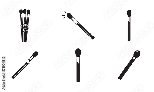 Collection of matchstick icons for your project