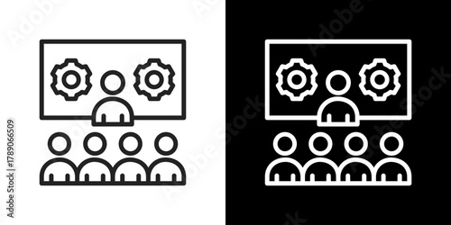 Workshop Icon Line Styles Vector Illustration 