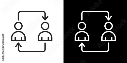 Peer Icon Line Styles Vector Illustration 