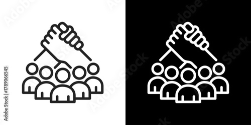 Support Team Icon Line Styles Vector Illustration 
