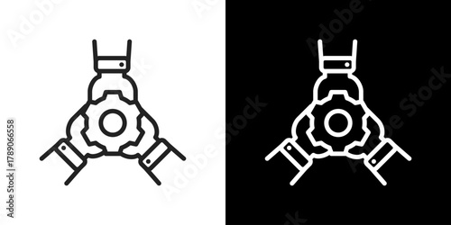 Project Team Icon Line Styles Vector Illustration 
