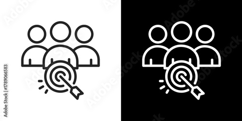 Task Force Icon Line Styles Vector Illustration 