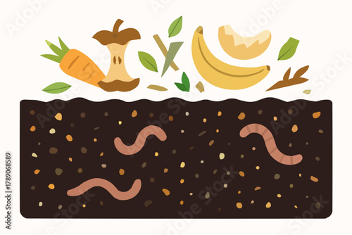 Compost-Enriched Soil Illustration