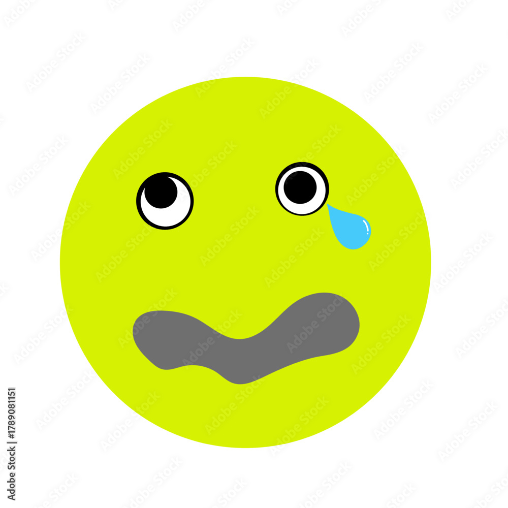 Fototapeta premium happy smiley face on white background