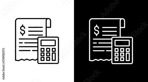 Expenditure  White Icon Set Design