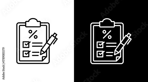 Tax Planning  White Icon Set Design