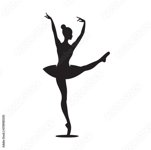 ballerina silhouette vector illustration 