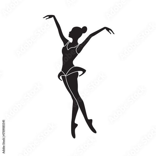 ballerina silhouette vector illustration 