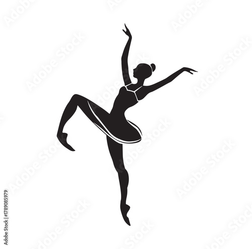 ballerina silhouette vector illustration 