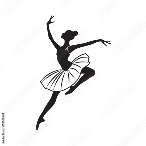 ballerina silhouette vector illustration 