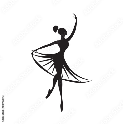 ballerina silhouette vector illustration 
