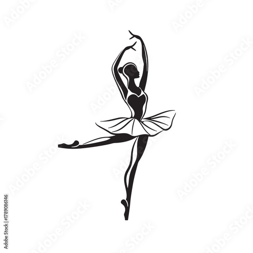 ballerina silhouette vector illustration 