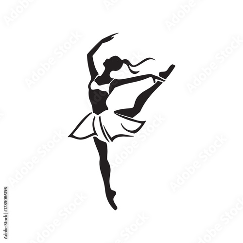 ballerina silhouette vector illustration 