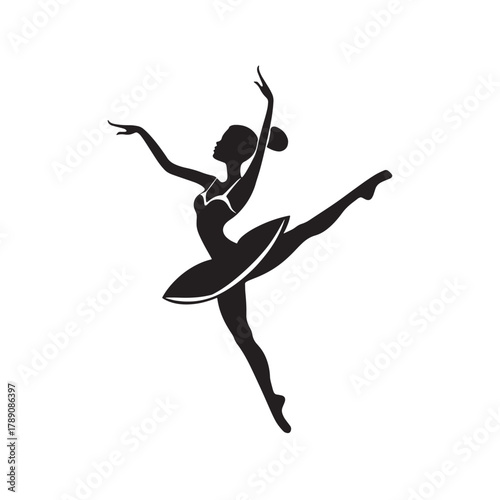 ballerina silhouette vector illustration 