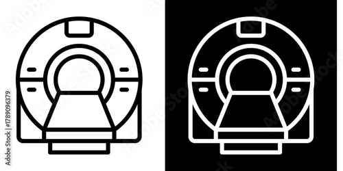 Mri Scanner Icon Set White Style Collection