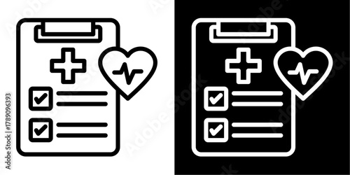 Health Checkup Icon Set White Style Collection
