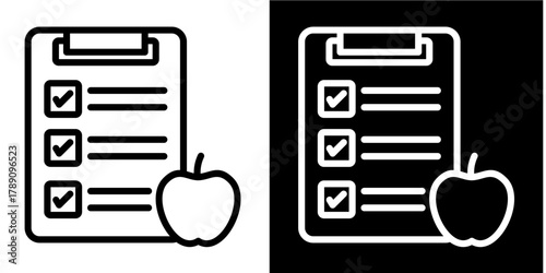 Nutrition Advice Icon Set White Style Collection