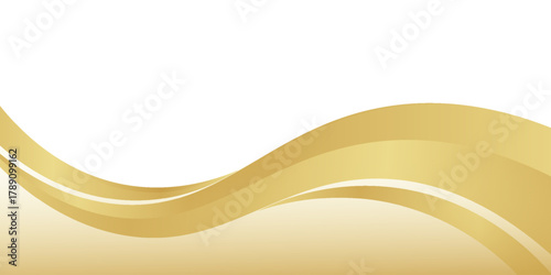 gold wave curve, golden wave corner shape for element, stripes ribbon golden graphic, striped gold