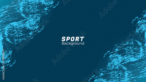 Dynamic Sport Background Template with Abstract Brush and Colorful Overlap Design