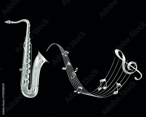 Music notes, song, melody or tune flat vector icon for musical apps and websites