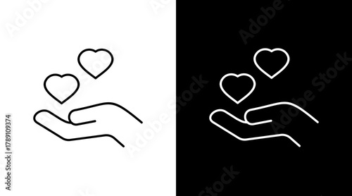 Accepting Help  White Icon Set Design