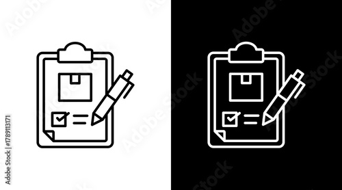 Order  White Icon Set Design