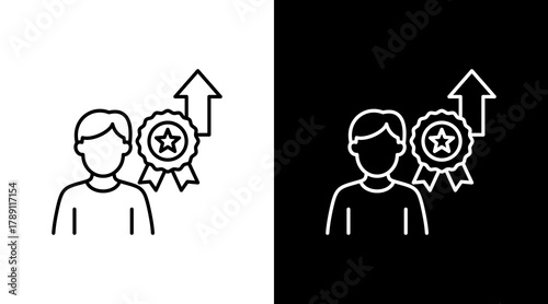 Competency Growth  White Icon Set Design