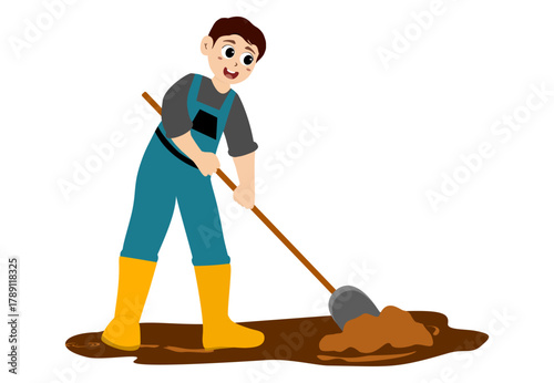 Agricultural worker. Farmers Characters Harvesting on Farm. Farming, harvesting, collecting vegetables. Diverse people, man and woman farm workers cartoon character set with different occupation. 