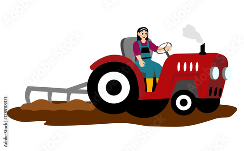 Agricultural worker. Farmers Characters Harvesting on Farm. Farming, harvesting, collecting vegetables. Diverse people, man and woman farm workers cartoon character set with different occupation. 