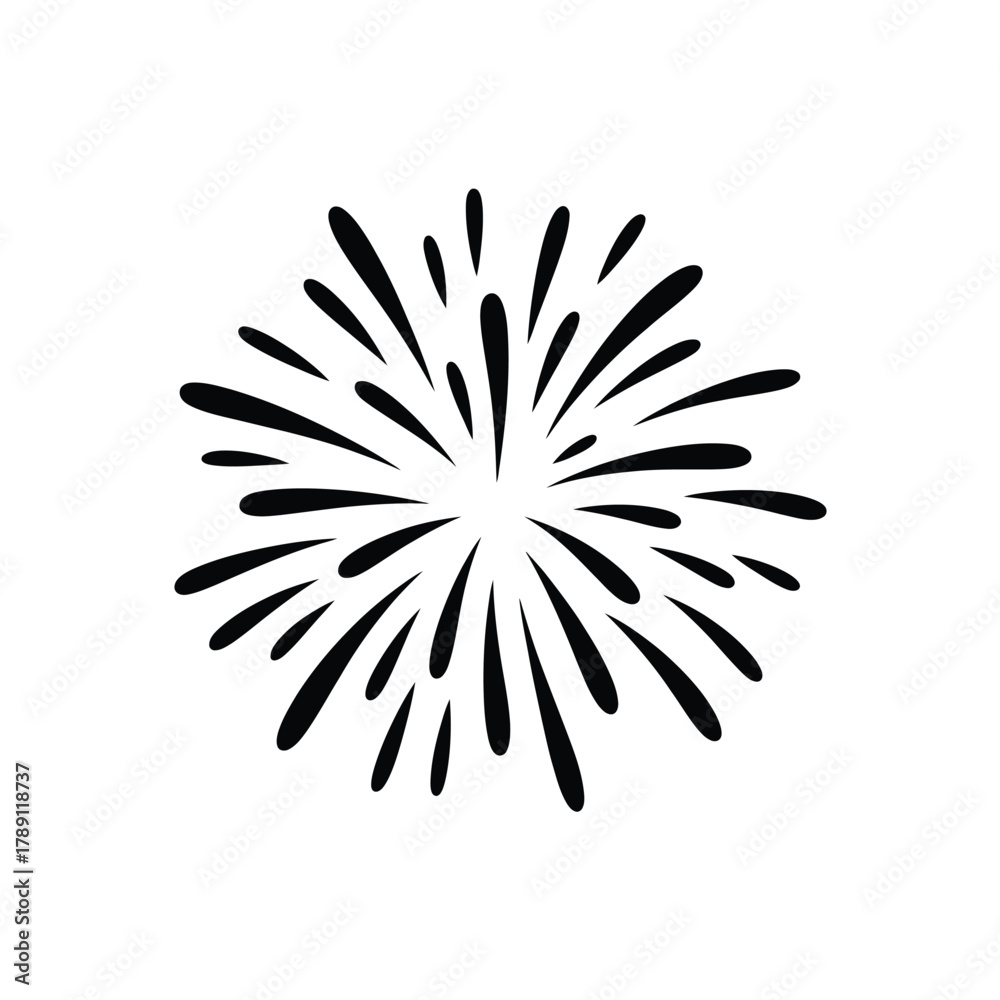 Obraz premium Black ink burst starburst explosion graphic element