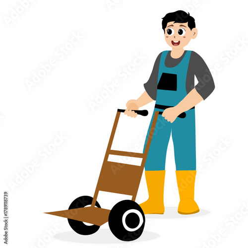 Agricultural worker. Farmers Characters Harvesting on Farm. Farming, harvesting, collecting vegetables. Diverse people, man and woman farm workers cartoon character set with different occupation. 