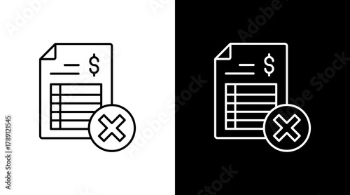 Unpaid  White Icon Set Design