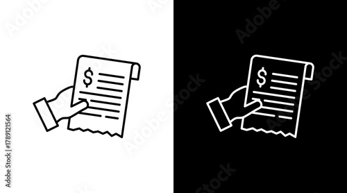 Spending Bill  White Icon Set Design