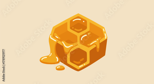 Delicious Honeycomb - A Sweet and Golden Delight.