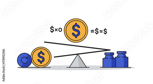 Financial Balance - Weighing Money and Economic Concepts.