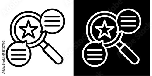 Qualitative Research  Icon Set White Style Collection